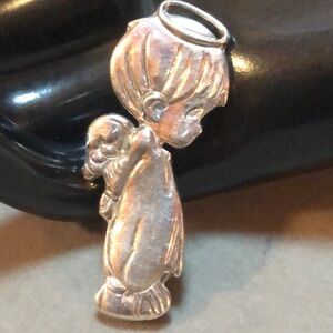 Precious Moments 925 Sterling Angel Brooch Marked PMI Mexico